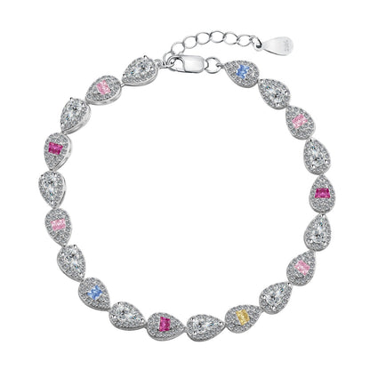 [CharmAmor]0.25 Carat Radiant Water Drop Shape Daily Bracelet