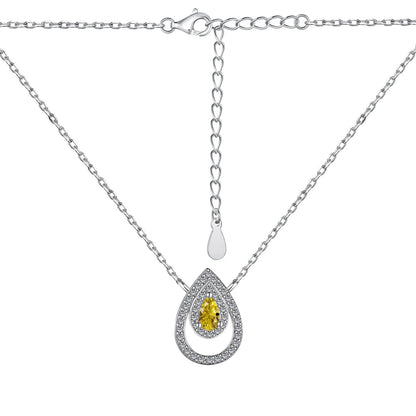 [CharmAmor]Sparkling Pear Cut Necklace