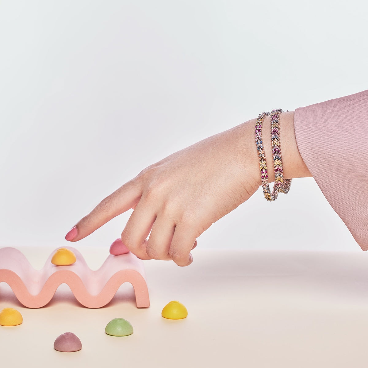 [CharmAmor]Radiant Colorful Emerald Cut Party Bracelet