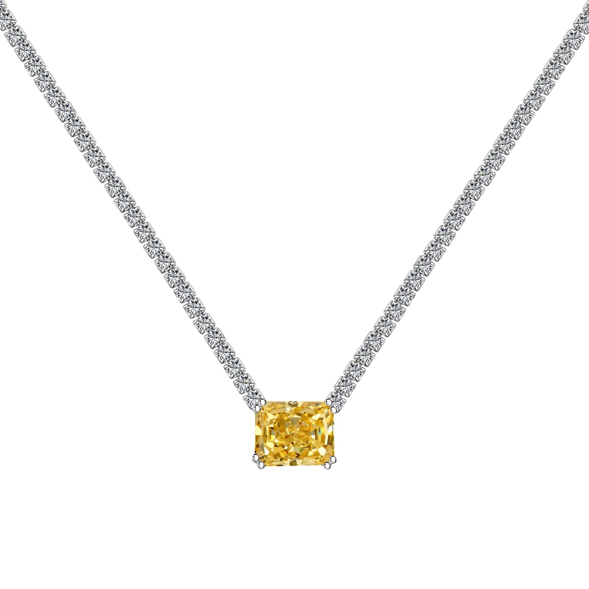 [CharmAmor]4.0 Carat Elegant Radiant Cut Necklace