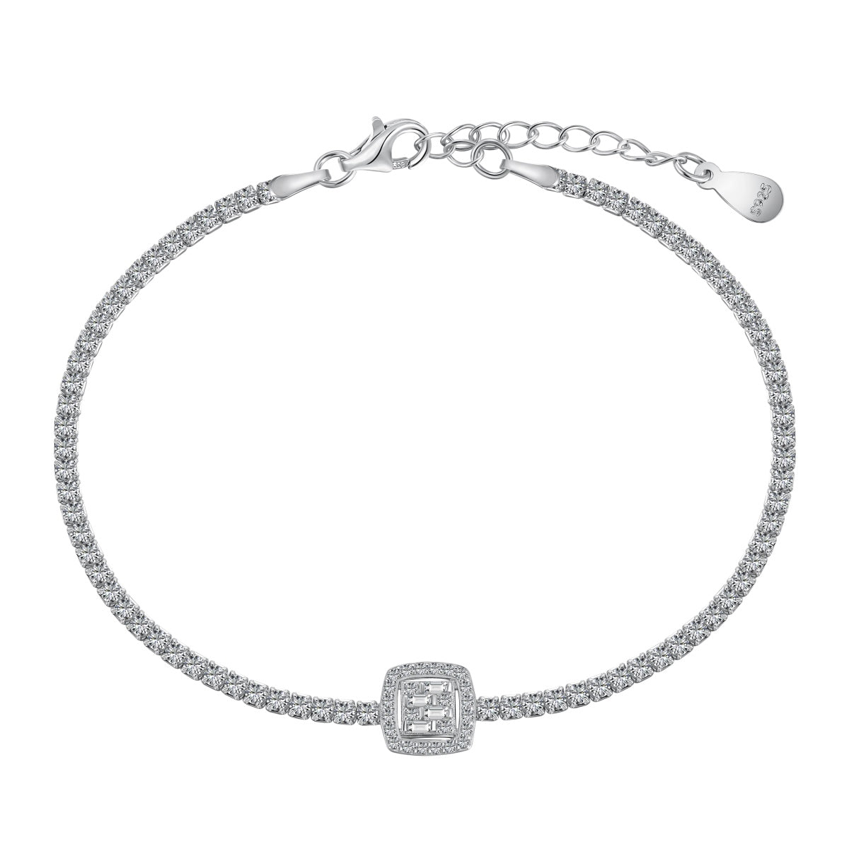 [CharmAmor]Luxurious Dazzling Square Shape Banquet Bracelet