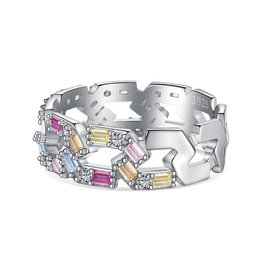 [CharmAmor]Sparkling Vibrant Emerald Cut Daily Ring