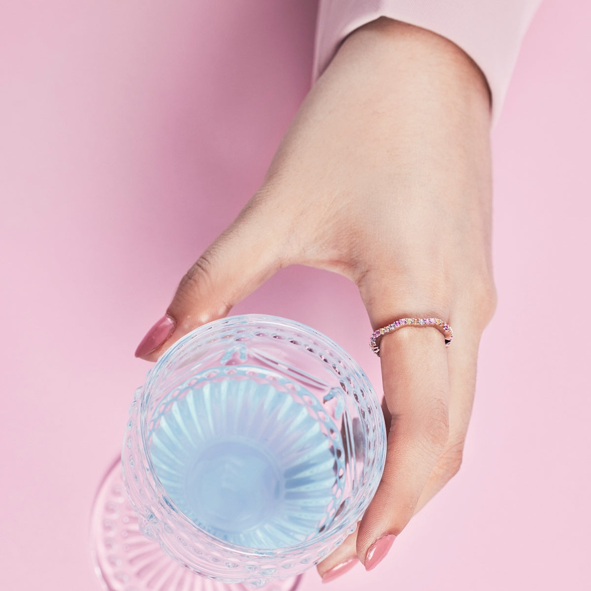 [CharmAmor]Dainty Colorful Round Cut Party Ring