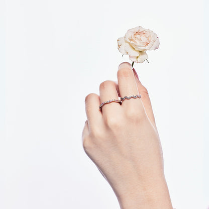 [CharmAmor]Dainty Colorful Round Cut Party Ring
