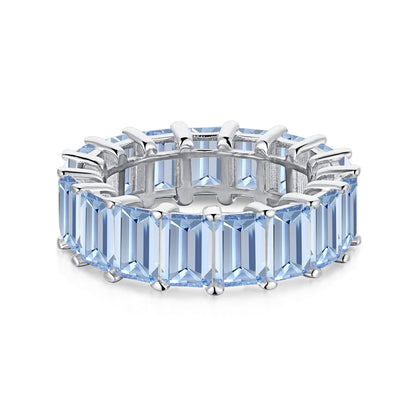 [CharmAmor]0.75 Carat Elegant Emerald Cut Tennis Ring