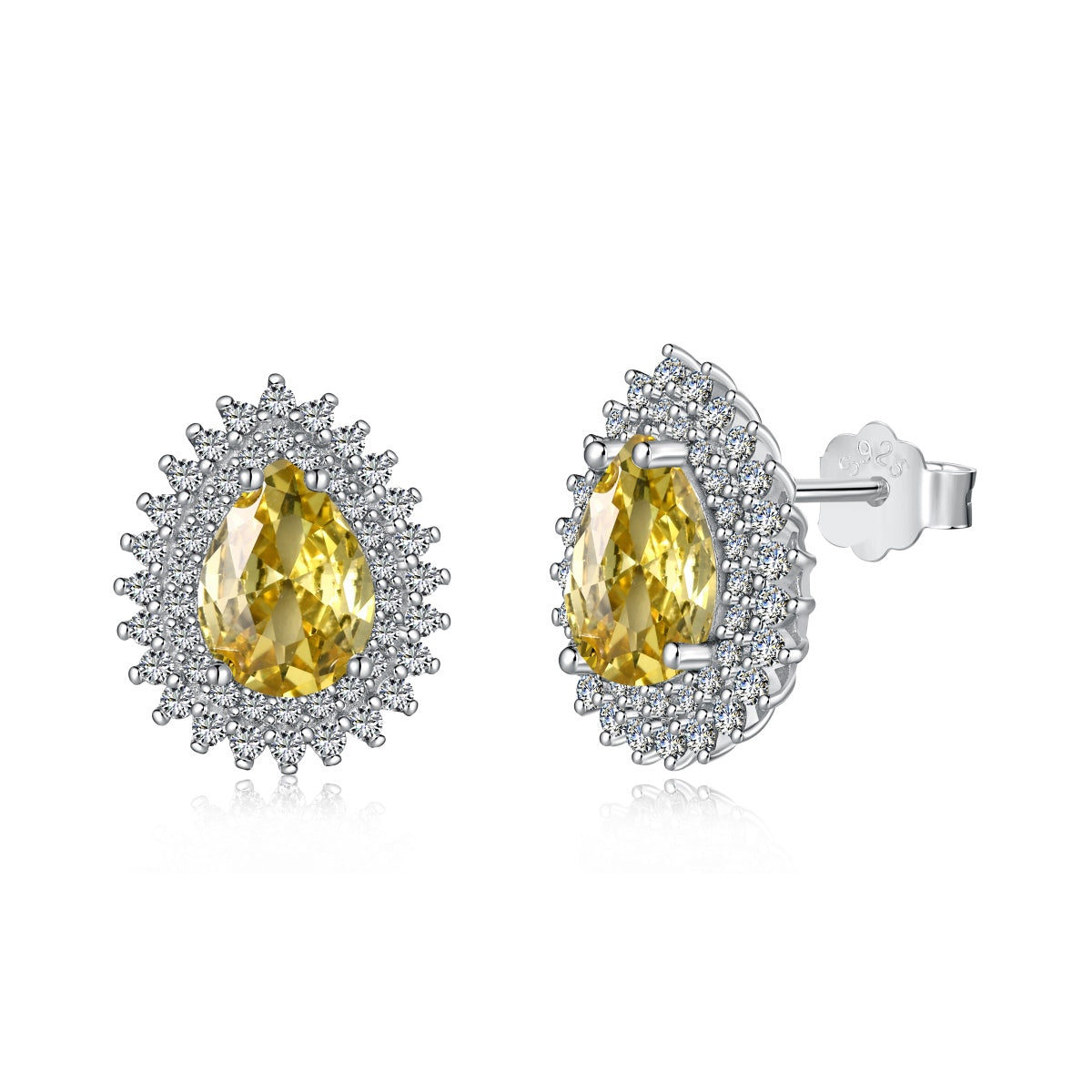 [CharmAmor]Delicate Gorgeous Pear Cut Daily Earrings