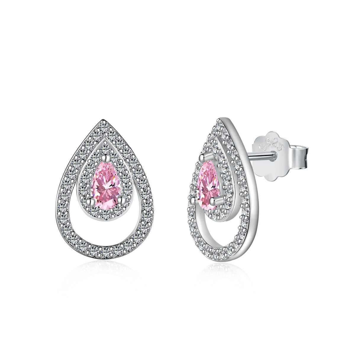 [CharmAmor]Sparkling Delicate Water Drop Shape Daily Earrings