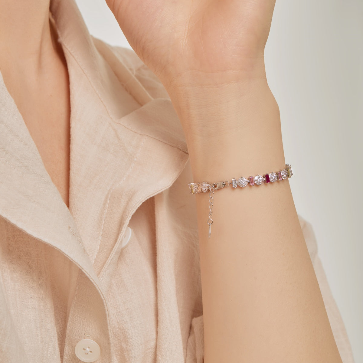 [CharmAmor]Radiant Colorful Round Shape Daily Bracelet