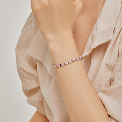 [CharmAmor]Radiant Colorful Round Shape Daily Bracelet