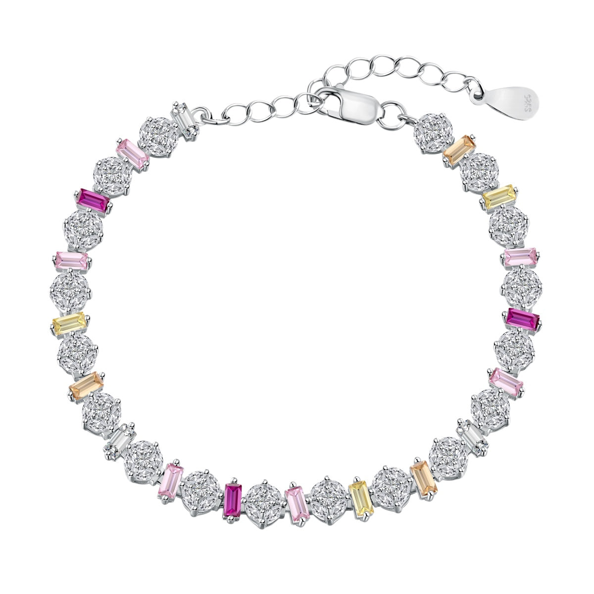 [CharmAmor]Radiant Colorful Round Shape Daily Bracelet