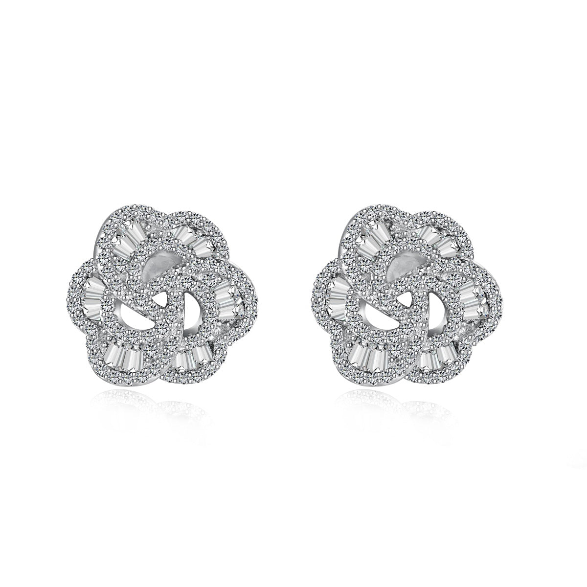 [CharmAmor]Exquisite Flower Shape Daily Earrings