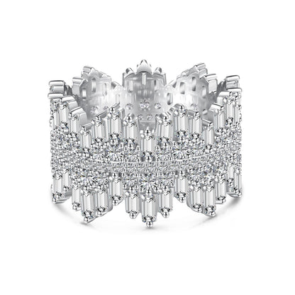 [CharmAmor]Luxurious Colorful Radiant Cut Daily Ring