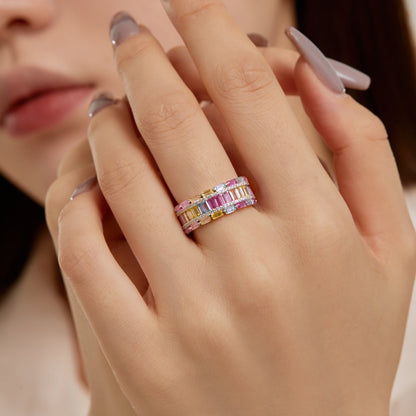 [CharmAmor]Dazzling Colorful Radiant Cut Party Ring
