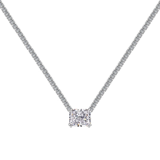 [CharmAmor]4.0 Carat Elegant Radiant Cut Necklace