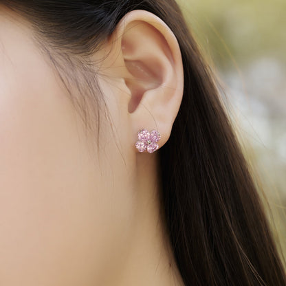 [CharmAmor]Four-Leaf Clover Ball Earrings