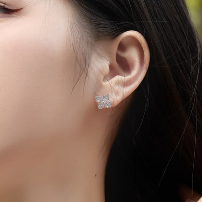 [CharmAmor]Four-Leaf Clover Eight-Pointed Star Earrings