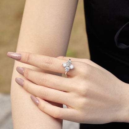 [CharmAmor]Four-Leaf Clover Eight-Pointed Star Ring