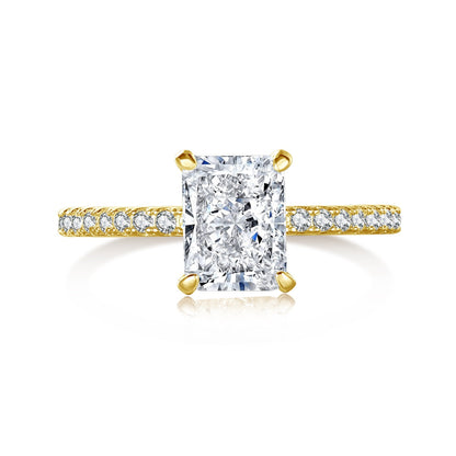 [CharmAmor]2.0 Carat Dazzling Sparkling Radiant Cut Party Ring