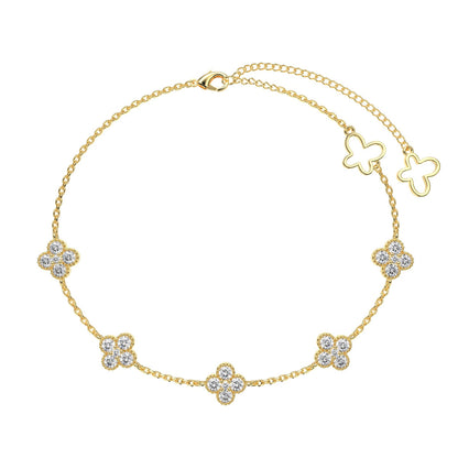 [CharmAmor]Four-Leaf Clover Hollow Butterfly Bracelet