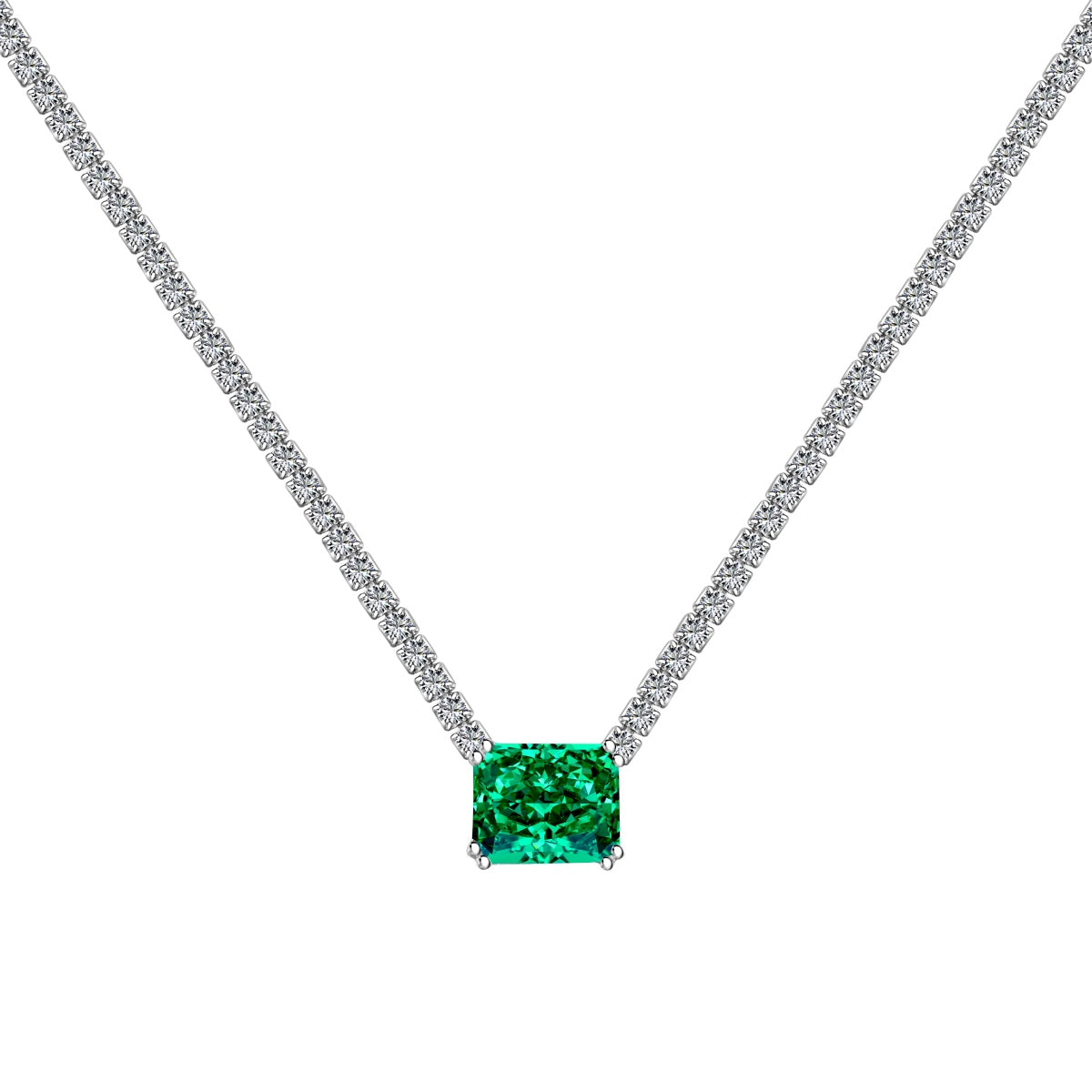 [CharmAmor]4.0 Carat Elegant Radiant Cut Necklace