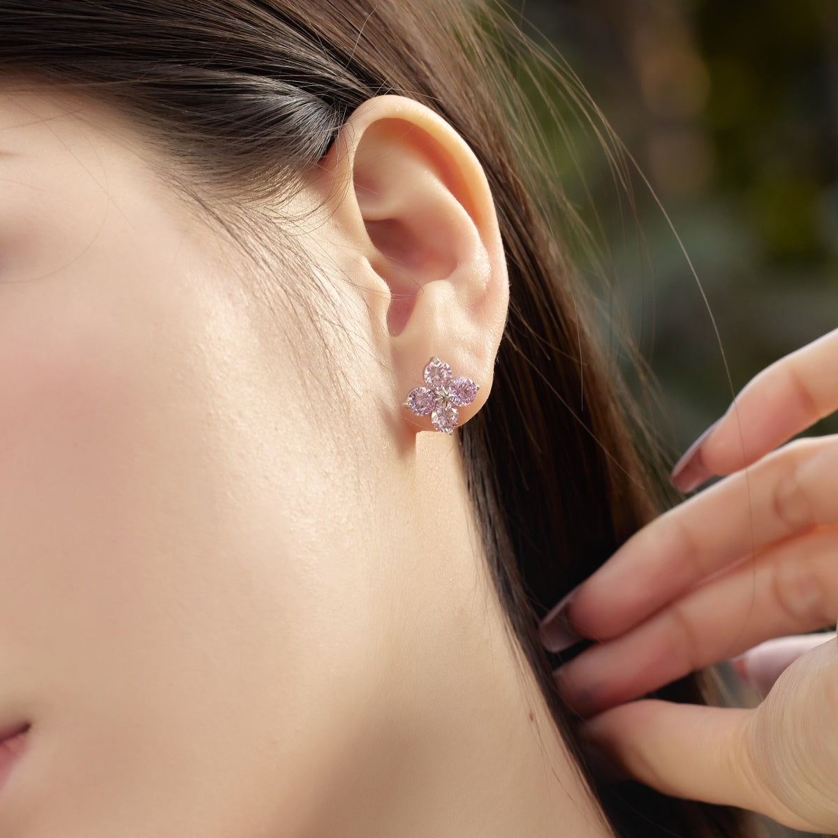 [CharmAmor]Four-Leaf Clover Eight-Pointed Star Earrings