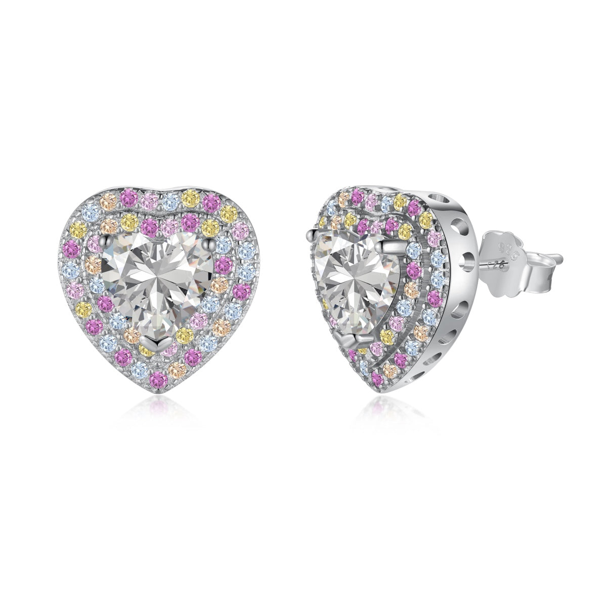 [CharmAmor]Dazzling Heart Shape Lover Earrings
