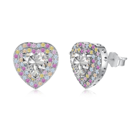 [CharmAmor]Dazzling Heart Shape Lover Earrings