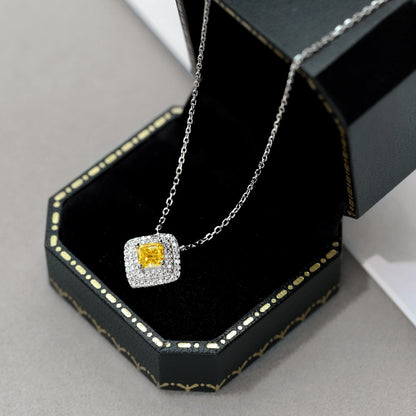 [CharmAmor]Sparkling Asscher Cut Necklace