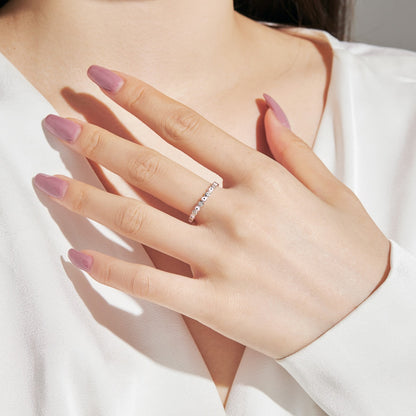 [CharmAmor]Sparkling Vibrant Round Shape Daily Ring