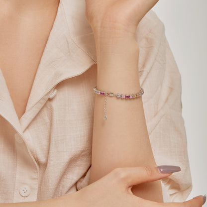 [CharmAmor]Delicate Colorful Emerald Cut Party Bracelet