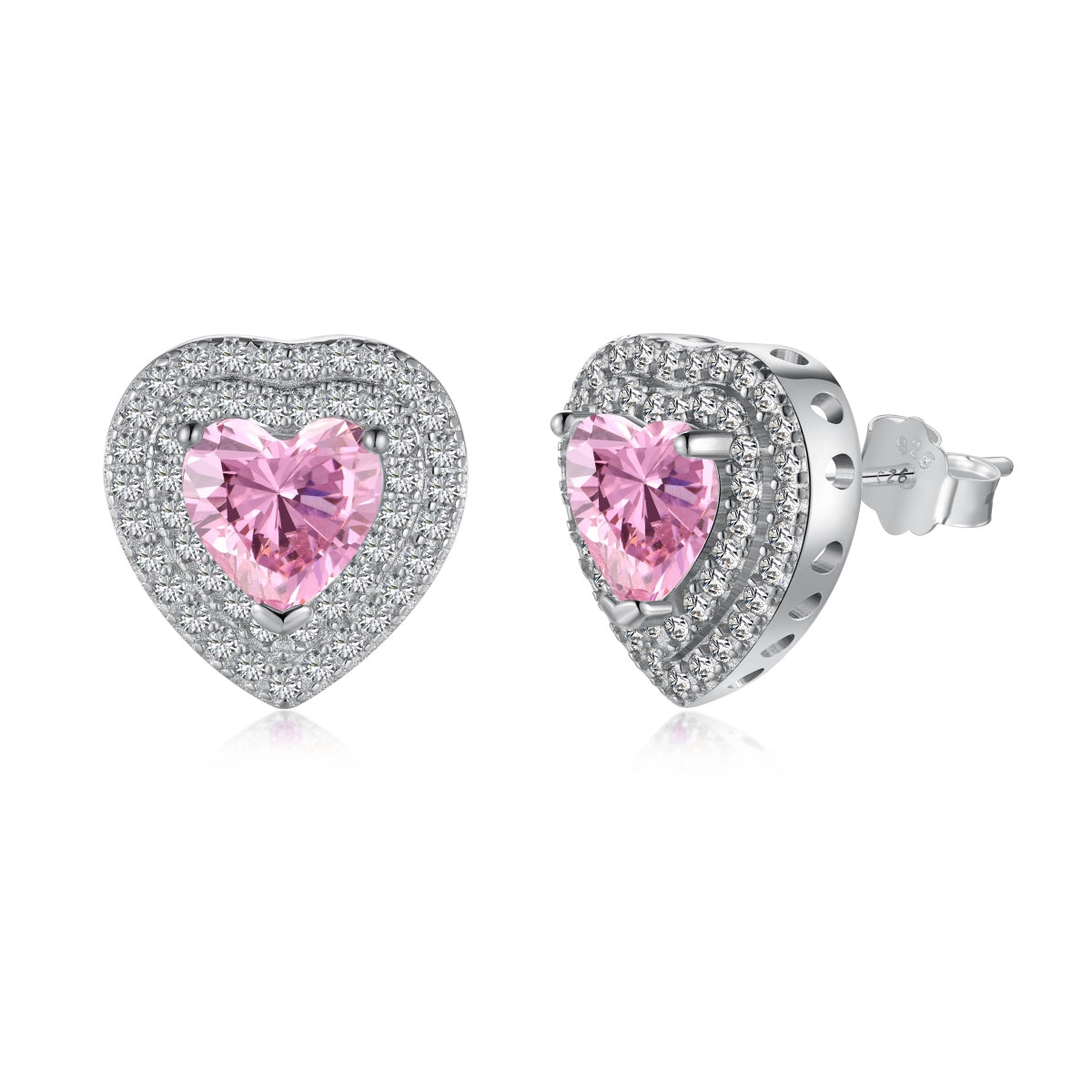 [CharmAmor]Dazzling Heart Shape Lover Earrings