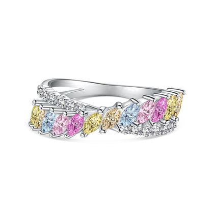 [CharmAmor]Unique Colorful Marquise Cut Daily Ring