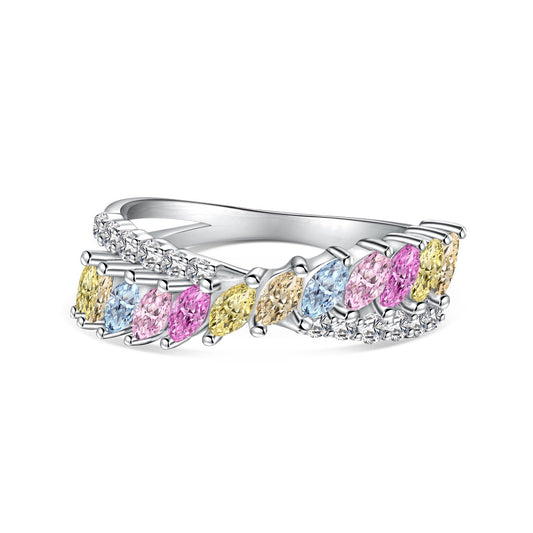 [CharmAmor]Unique Colorful Marquise Cut Daily Ring