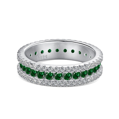 [CharmAmor]Delicate Colorful Round Cut Daily Ring