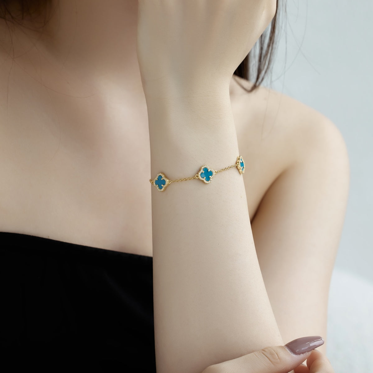 [CharmAmor]Four-Leaf Clover Exquisite Bracelet