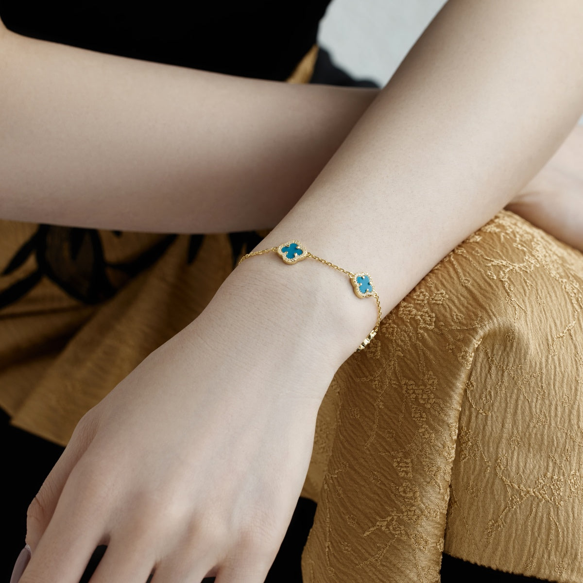 [CharmAmor]Four-Leaf Clover Exquisite Bracelet