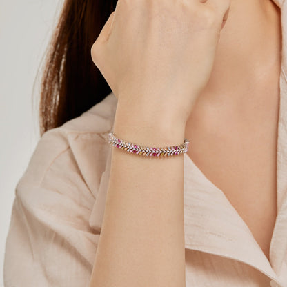 [CharmAmor]Dainty Radiant Emerald Cut Daily Bracelet