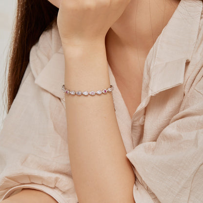 [CharmAmor]0.25 Carat Radiant Water Drop Shape Daily Bracelet