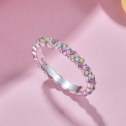 [CharmAmor]Dainty Ebullient Round Cut Daily Ring