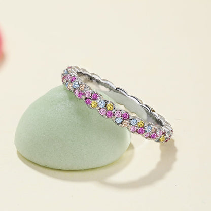 [CharmAmor]Dainty Ebullient Round Cut Daily Ring