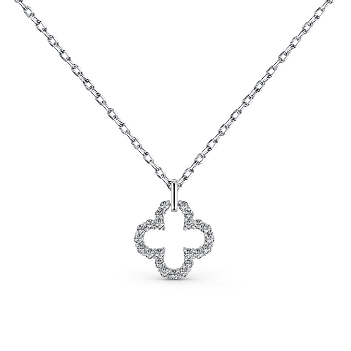 [CharmAmor]Four-Leaf Clover Hollow Design Exquisite Necklace
