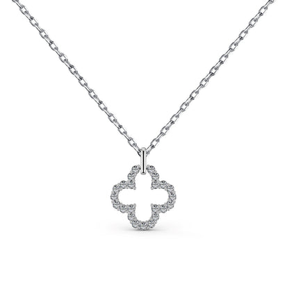 [CharmAmor]Four-Leaf Clover Hollow Design Exquisite Necklace