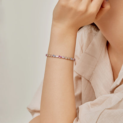 [CharmAmor]Ornate Colorful Flower Shape Party Bracelet