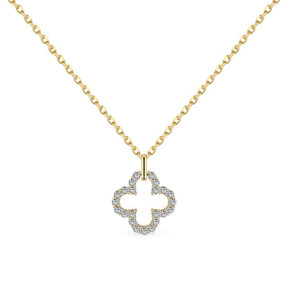 [CharmAmor]Four-Leaf Clover Hollow Design Exquisite Necklace