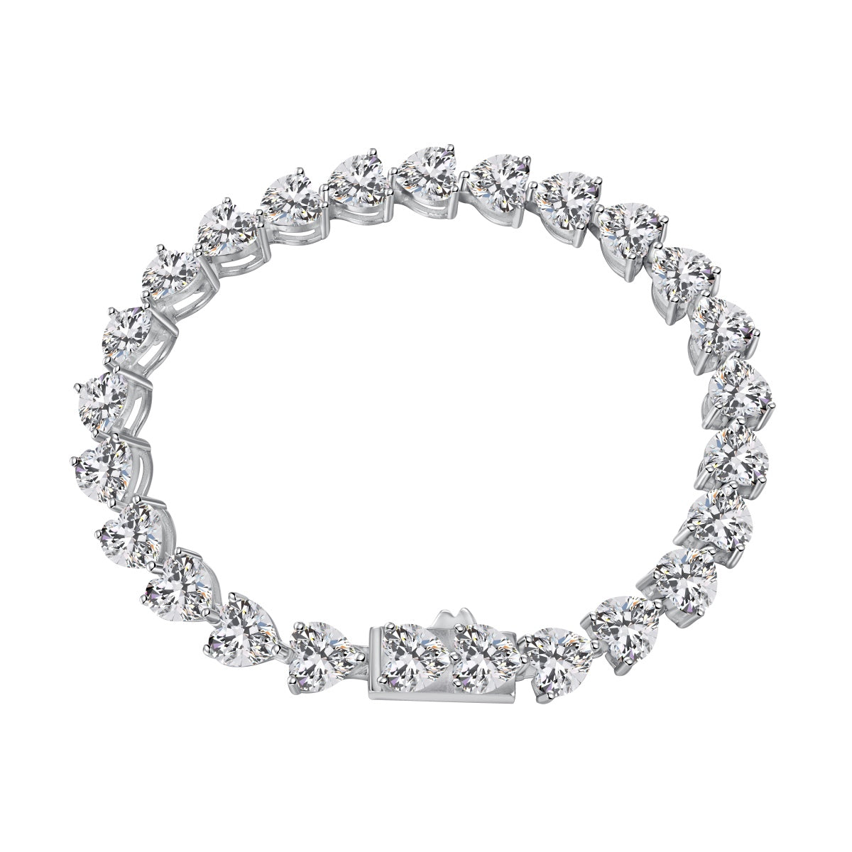 [CharmAmor]0.75 Carat Elegant Romantic Heart Shape Lover Bracelet