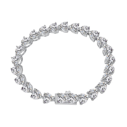 [CharmAmor]0.75 Carat Elegant Romantic Heart Shape Lover Bracelet