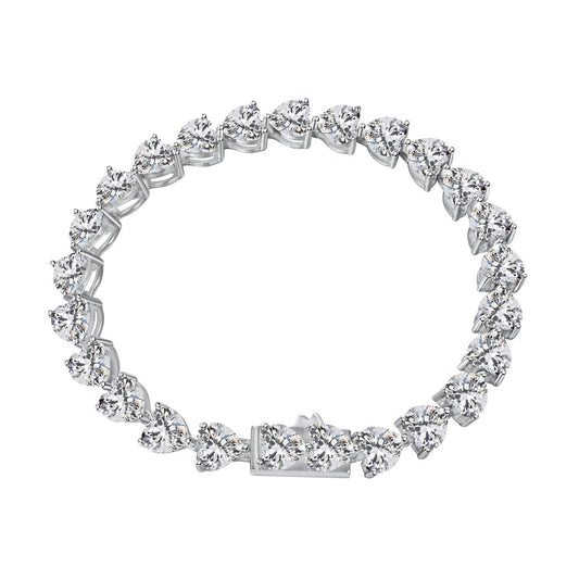 [CharmAmor]0.75 Carat Elegant Romantic Heart Shape Lover Bracelet