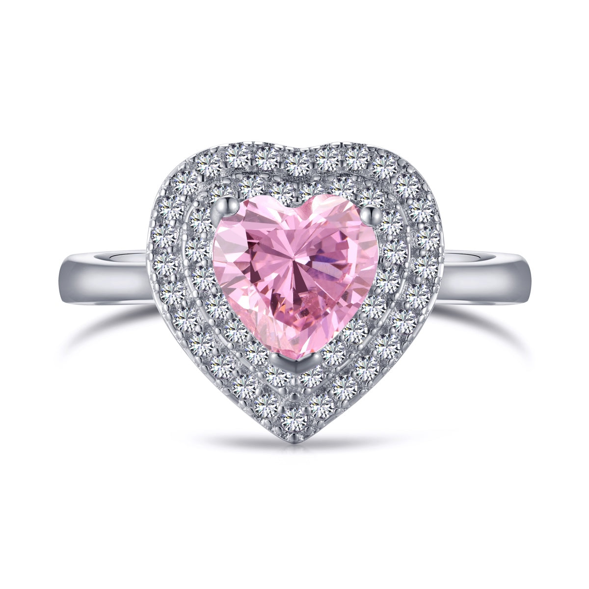 [CharmAmor]Delicate Ebullient Heart Shape Wedding Ring