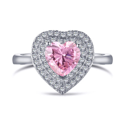 [CharmAmor]Delicate Ebullient Heart Shape Wedding Ring