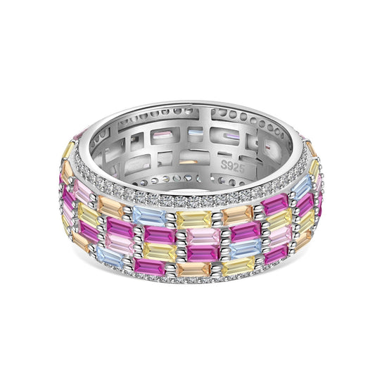 [CharmAmor]Radiant Colorful Radiant Cut Daily Ring
